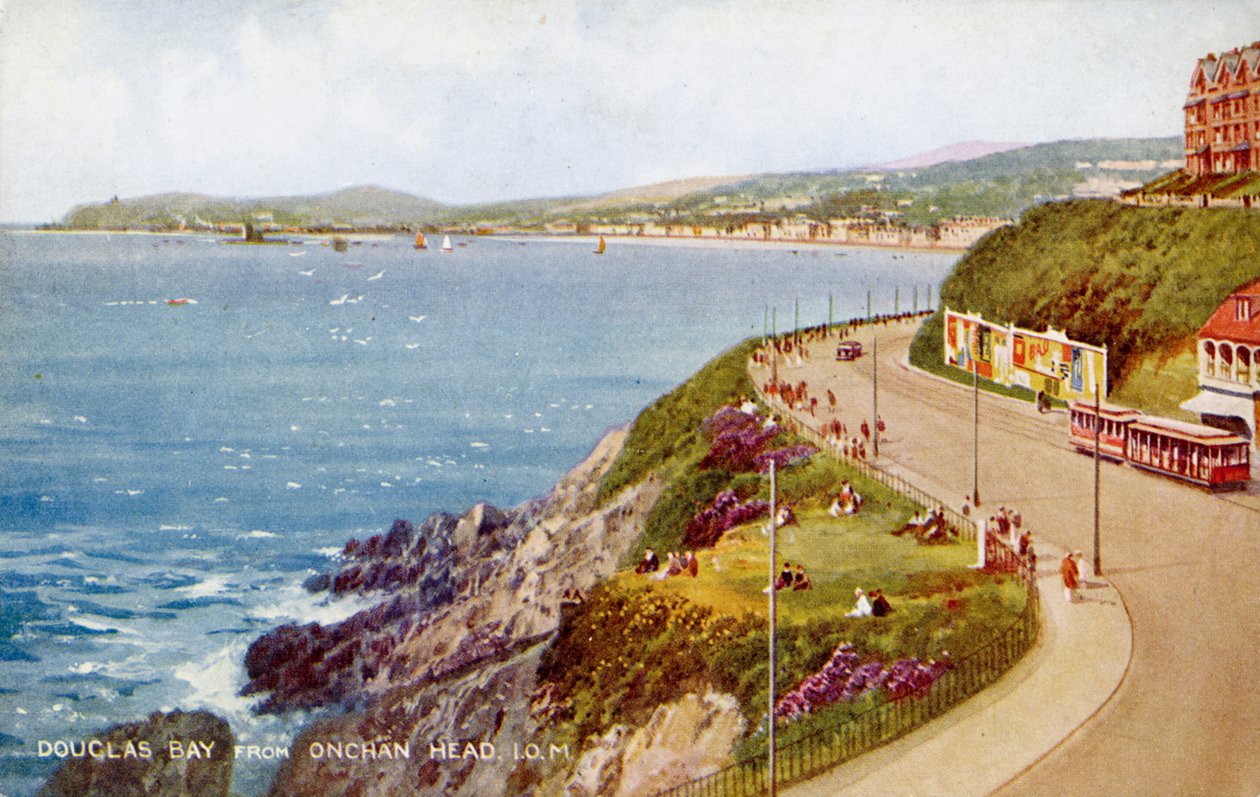 Douglas Bay fra Onchan Head, Isle of Man, c1930-c1940s. av Valentine and Sons Ltd