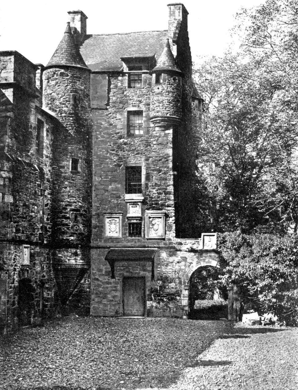Ferniehirst Castle, Jedburgh, Borders, Skottland, 1924-1926. av Valentine and Sons Ltd