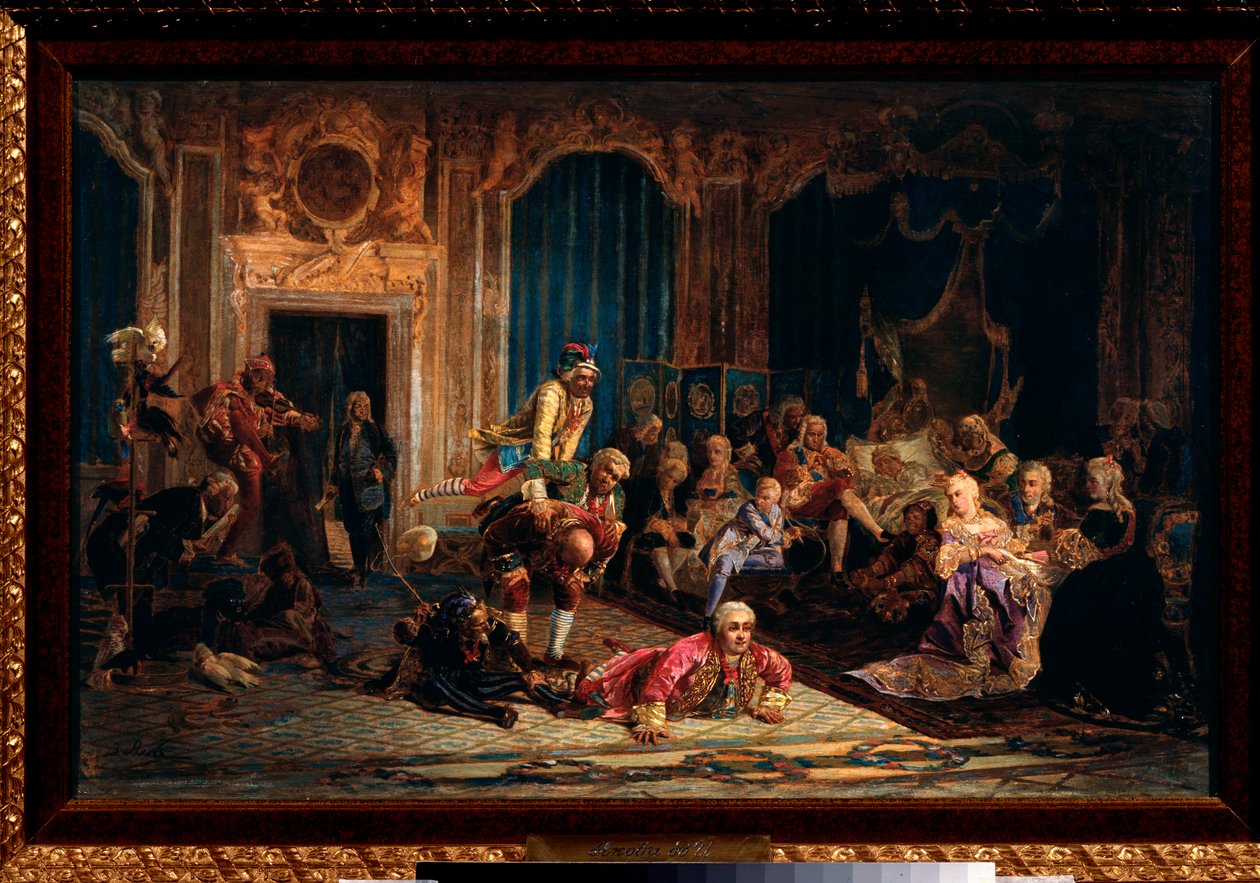 Narre ved hoffet til keiserinne Anne I av Russland (Anna Ivanovna av Valeri Ivanovich Jacobi