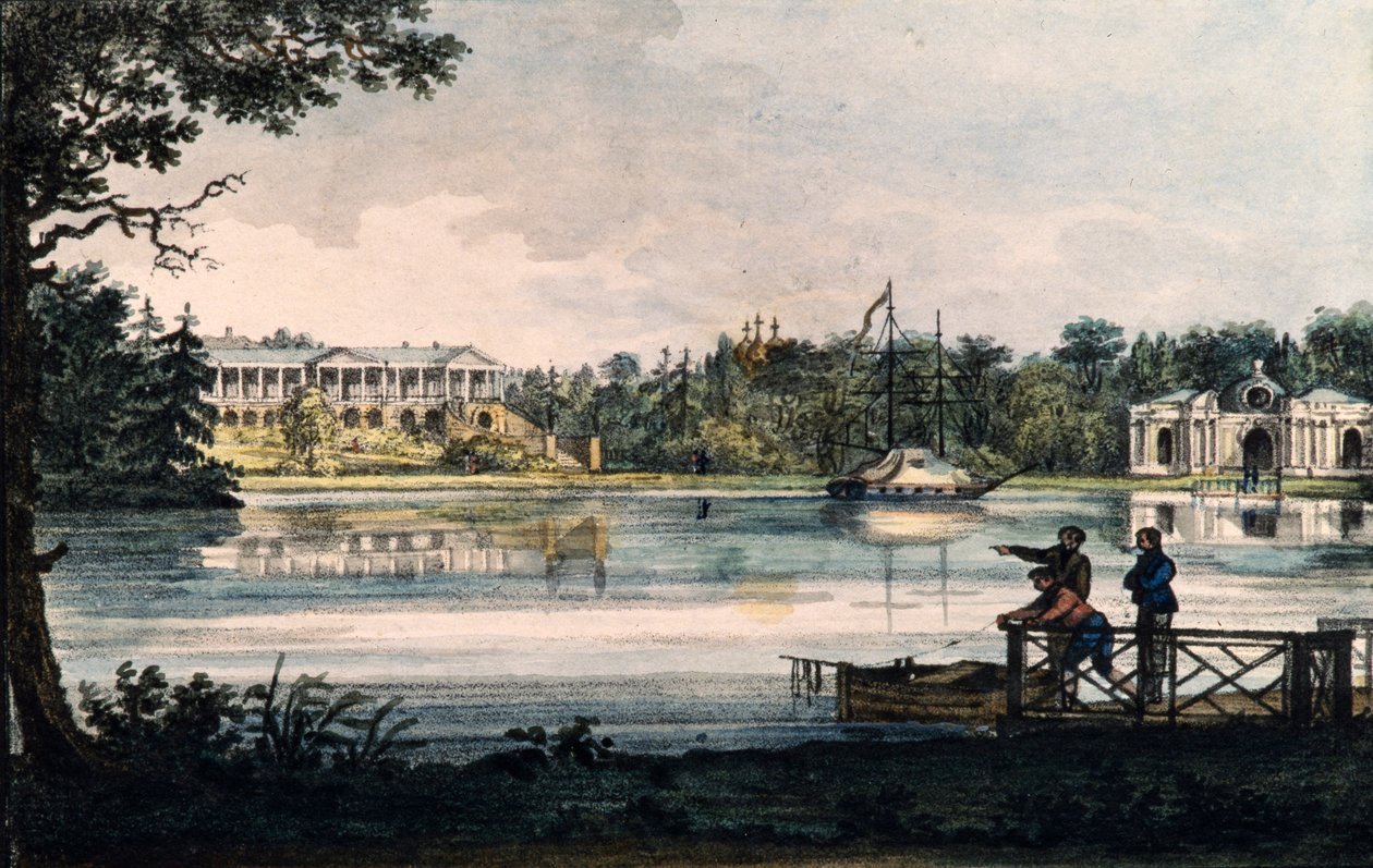 Cameron Gallery ved Catherine Palace i Tsarskoye Selo, ca 1820 av Valerian Platonovich Langer