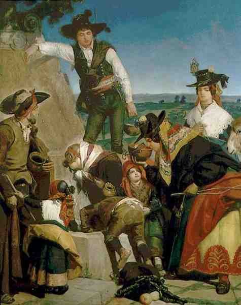 Eremitasjens vår (olje på lerret) av Valeriano Domínguez Bécquer
