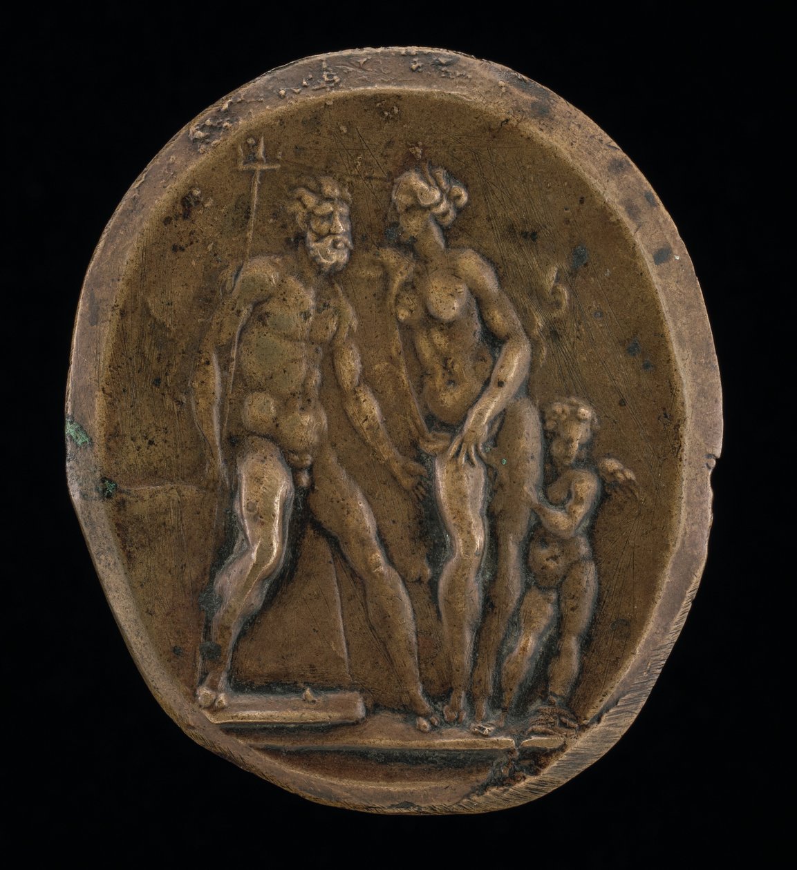 Neptun, Amfitritt og Amor. av Valerio Belli