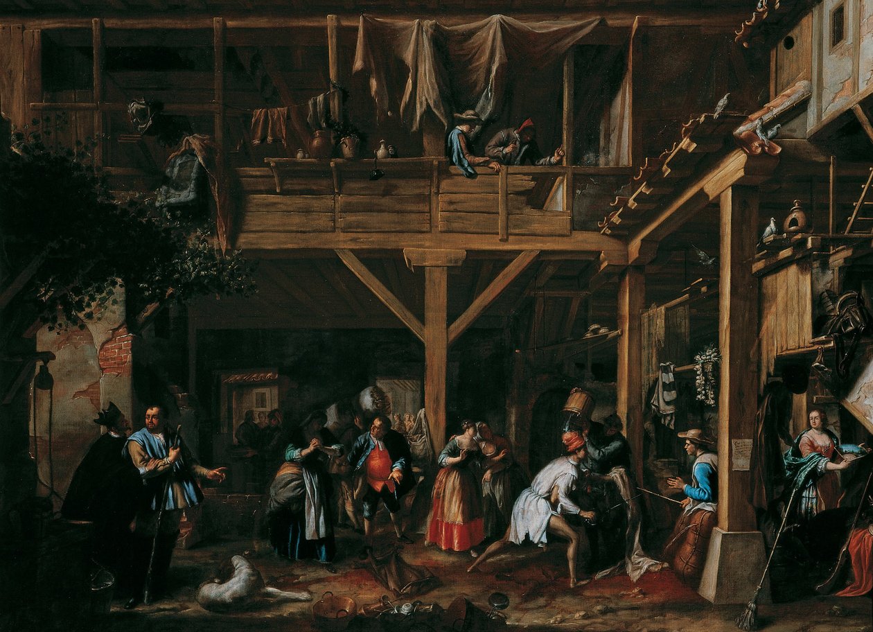 Don Quijote i hans kamp med Wineskins av Valero Iriarte
