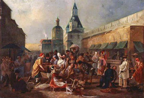 Forfriskningsbod nær den kinesiske muren i Moskva, 1856 av Vasili Egorovich Astrakhov