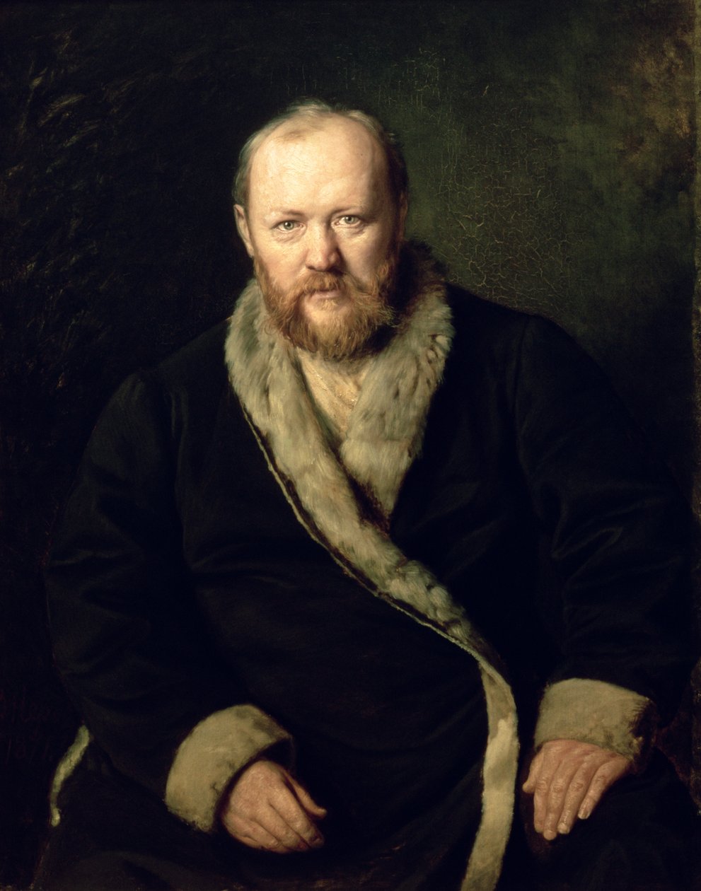 Portrett av Aleksandr Ostrovsky (1823-86) 1871 av Vasili Grigorevich Perov
