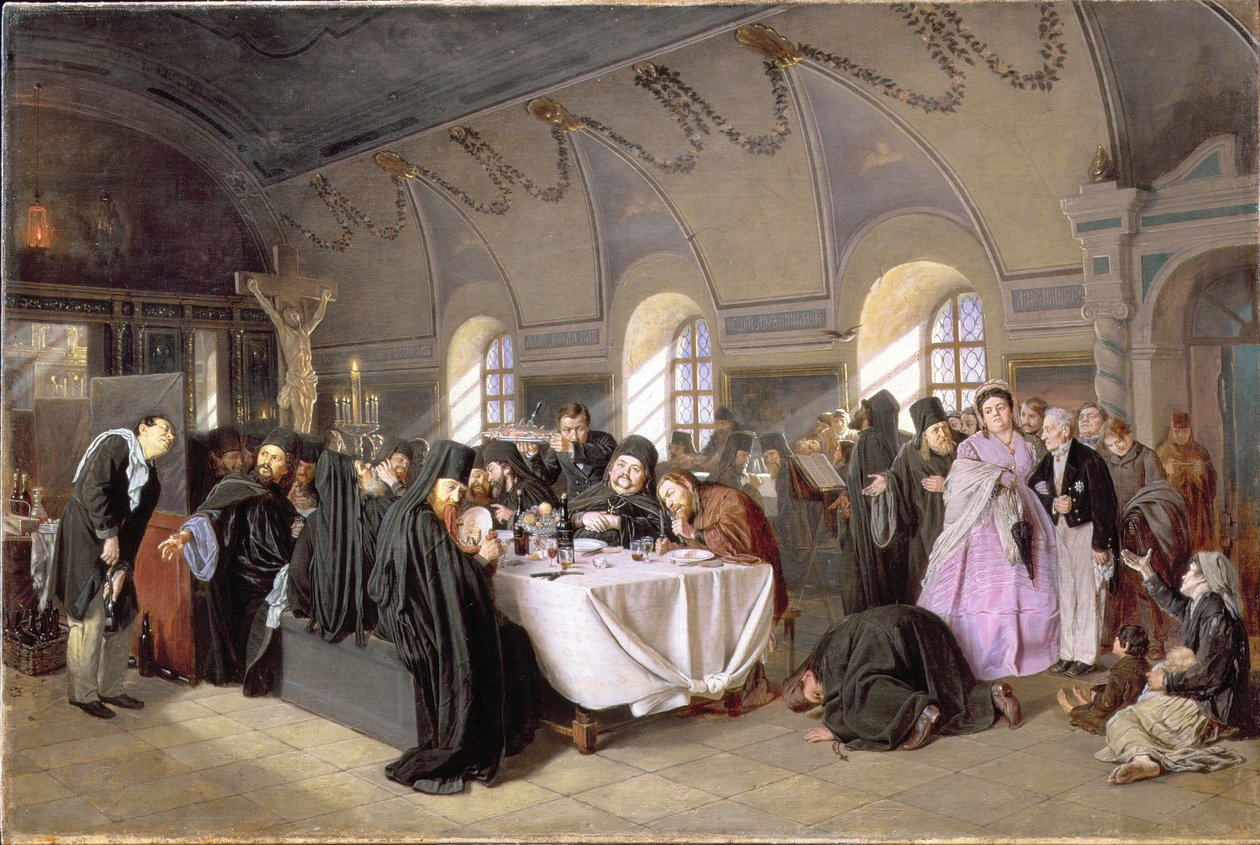 Refektoret, 1865-76 av Vasili Grigorevich Perov