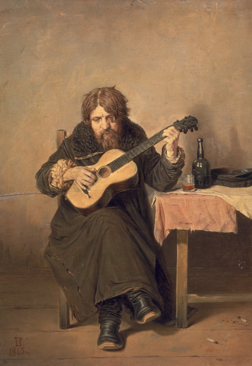 Den enke gitarspilleren, 1865 av Vasili Grigorevich Perov