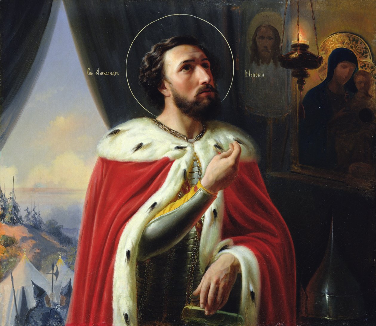 Alexander Nevsky, hertug av Novgorod, storhertug av Vladimir av Vasili Kuzmich Shebuev