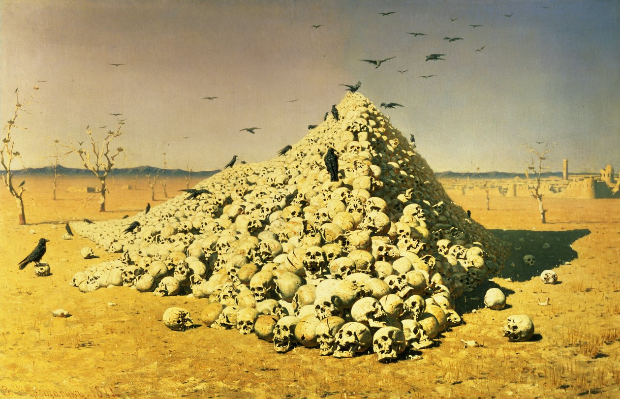 En allegori om krigen i 1871, 1871 av Vasili Vasilievich Vereshchagin