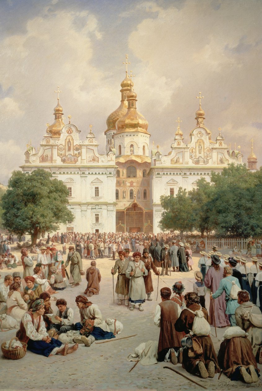 Den store kirken Kievo-Pecherskaya Lavra i Kiev, 1905 av Vasili Vasilievich Vereshchagin