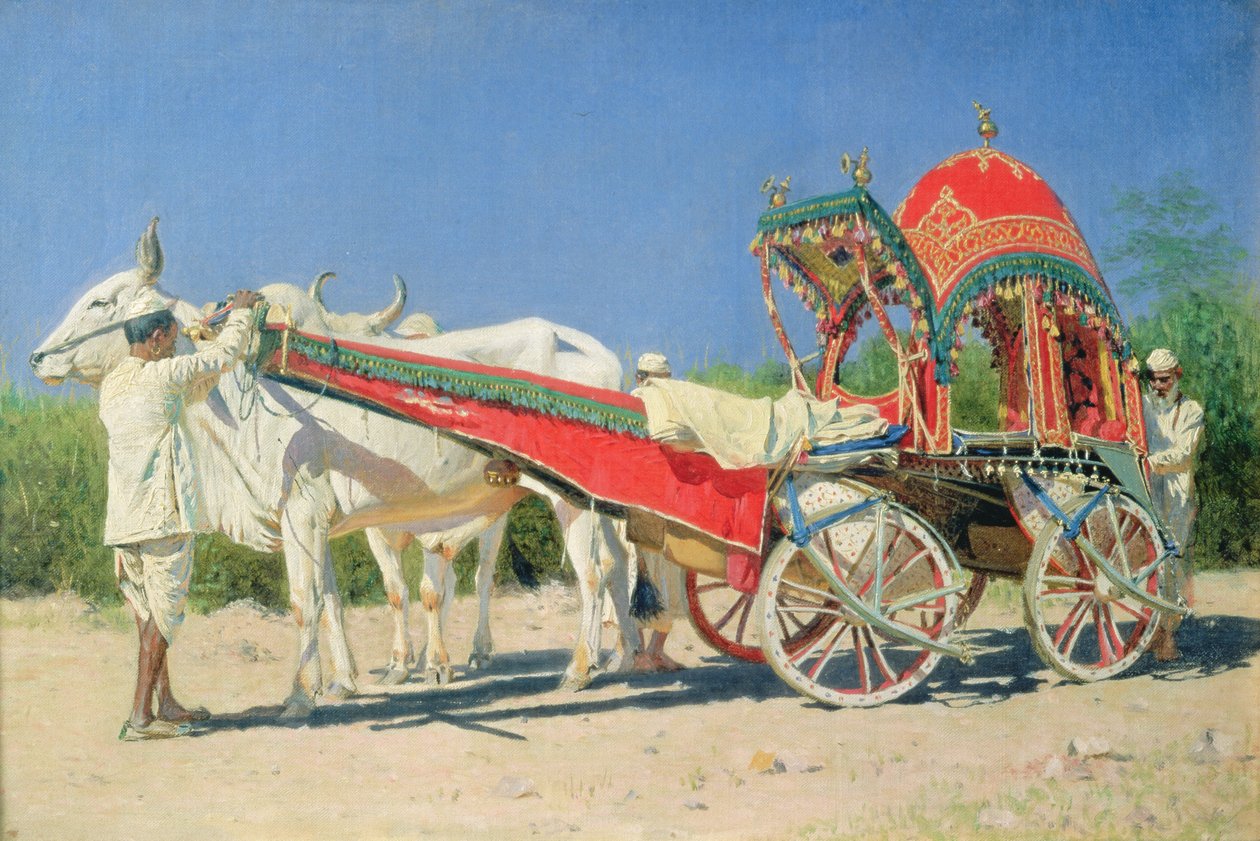 Kjøretøy til en rik mann i Delhi, 1874-76 av Vasili Vasilievich Vereshchagin