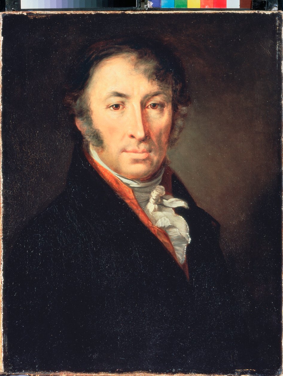 Portrett av forfatteren og historikeren NM Karamzin (Portrett av forfatteren og historikeren NM Karamzin) - Maleri av Vasili Andreyevich Tropinin (Vassili Tropinin) (1776-1857), olje på lerret av Vasili Andreevich Tropinin