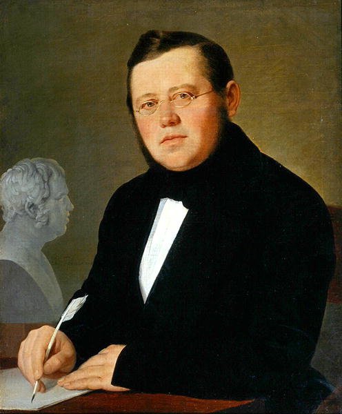 Portrett av forfatteren Michail Sagoskin av Vasili Andreevich Tropinin