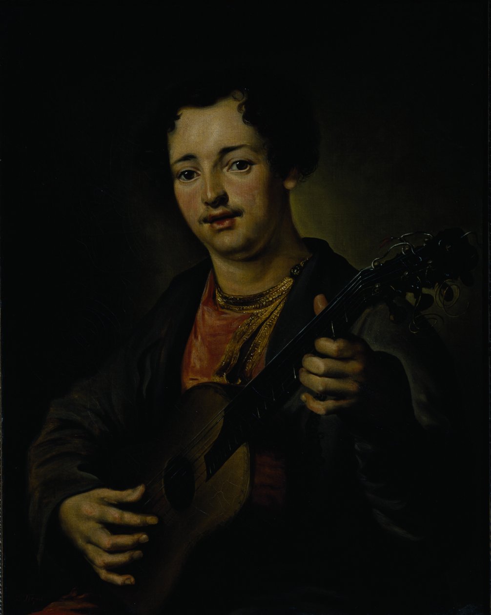 Gitarspilleren, 1850-tallet av Vasili Grigorevich Perov