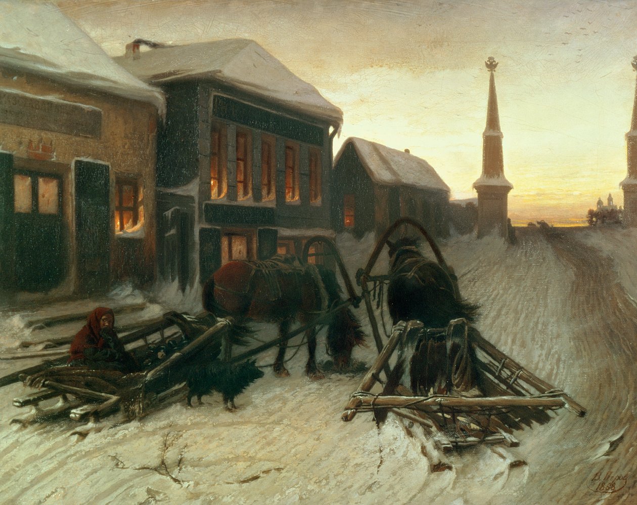 Den siste tavernaen ved byportene av Vasili Grigorevich Perov