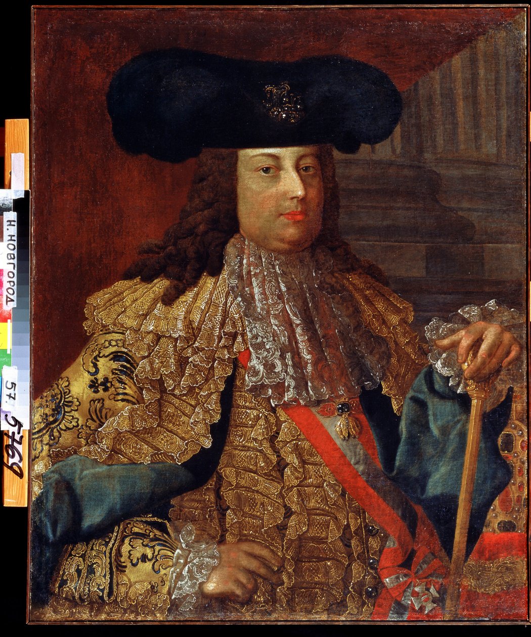 Portrett av keiser Frans I av Østerrike (1708-1765) (Portrett av keiser Frans I av Østerrike). Maleri av Vasili Kozmich Berezin (1743-etter 1795). Olje på lerret, 88 x 69 cm, russisk kunst fra 1700-tallet. Statens kunstmuseum, Nizhny Novgorod (Russland). av Vasili Kozmich Berezin