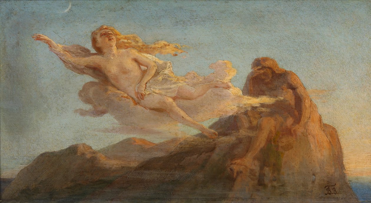 Cloudlet og Cliff. Illustrasjon til diktet The Cliff av M. Lermontov, 1900-tallet av Vasili Petrovich Vereshchagin
