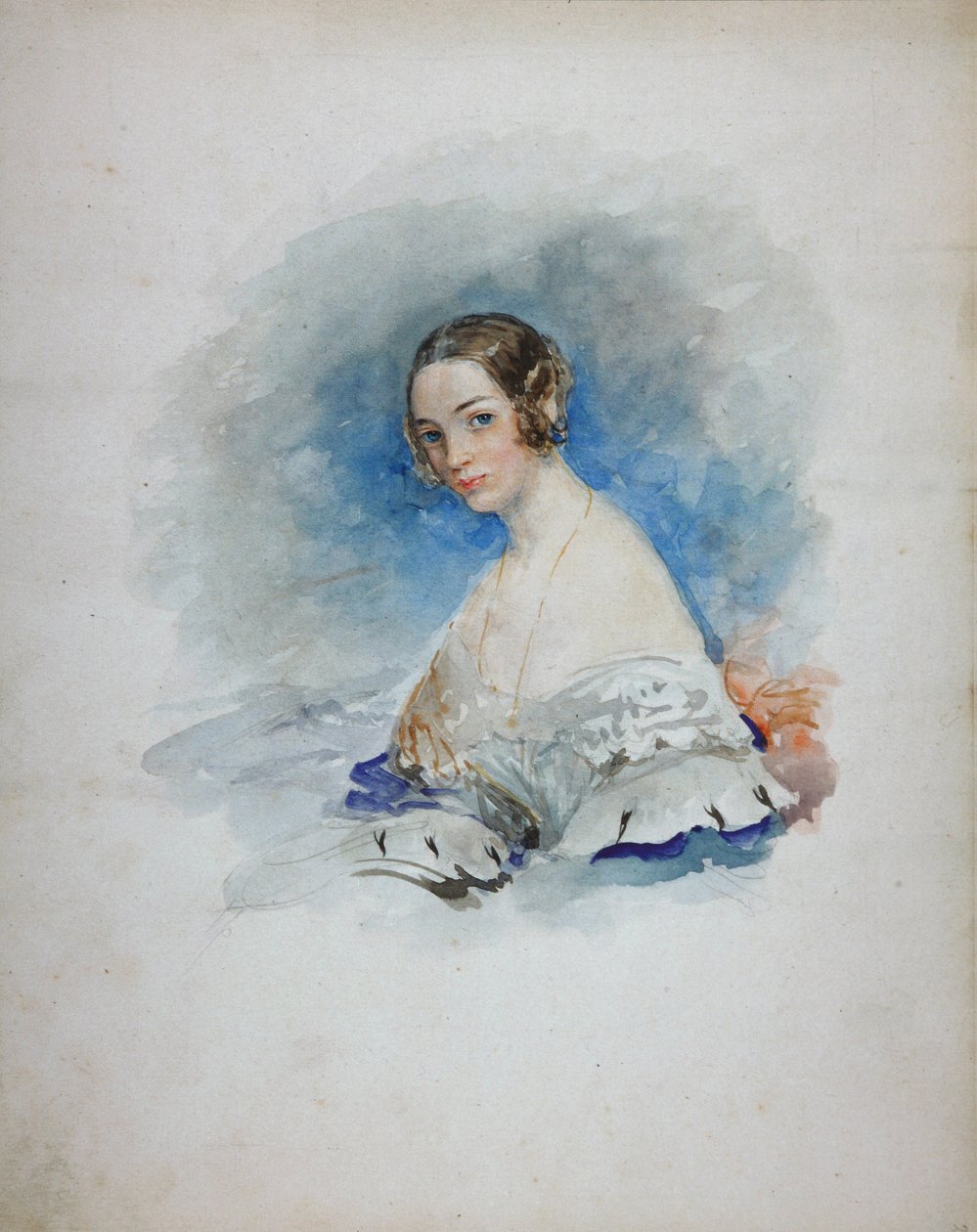 Portrett av prinsesse Maria Ivanovna Kochubey, født Baryatinskaya 1818-1843, 1846 av Vasili Semenovich Sadovnikov
