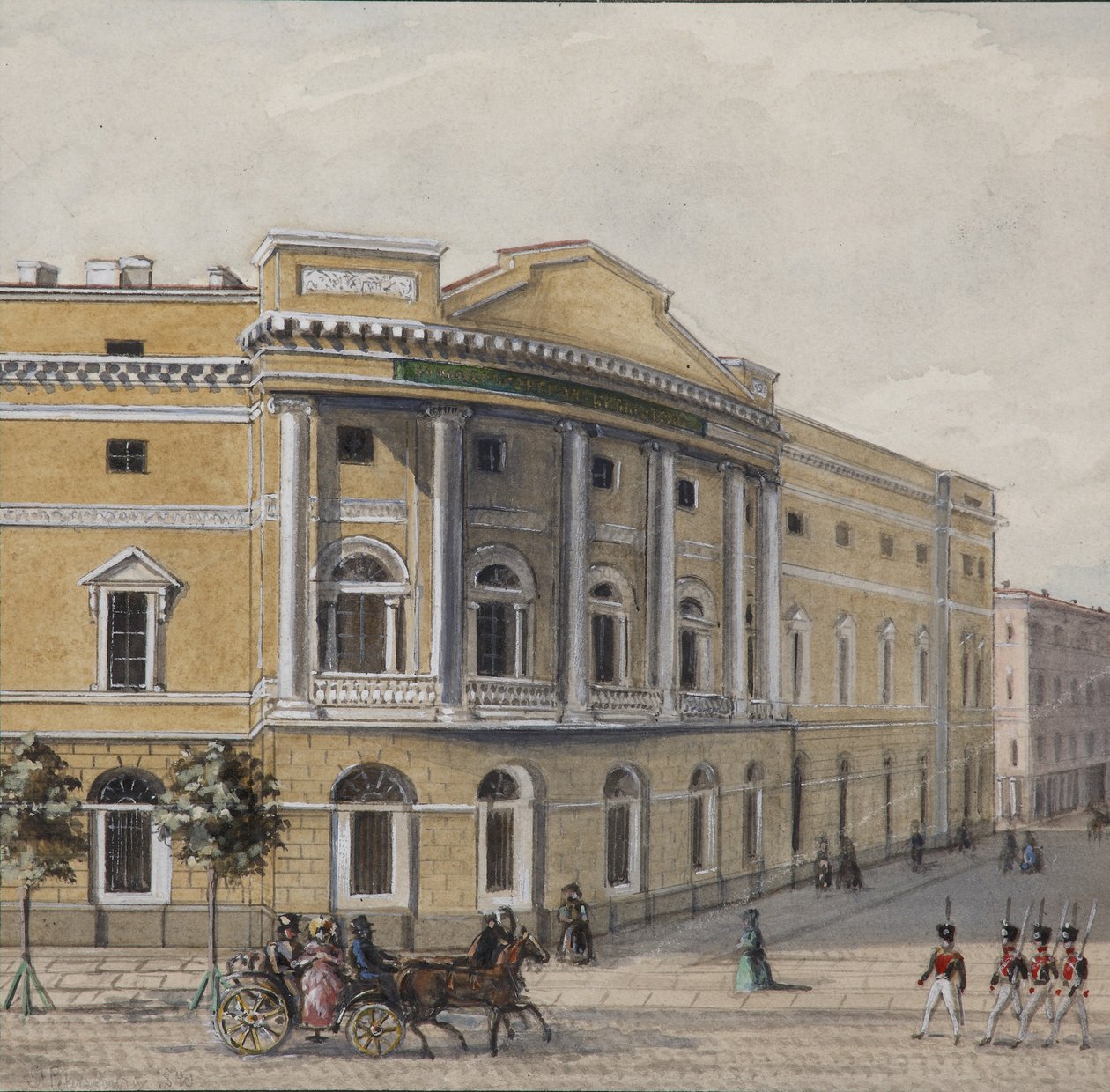 Imperial Public Library i St. Petersburg, 1830-1840-årene av Vasili Semenovich Sadovnikov