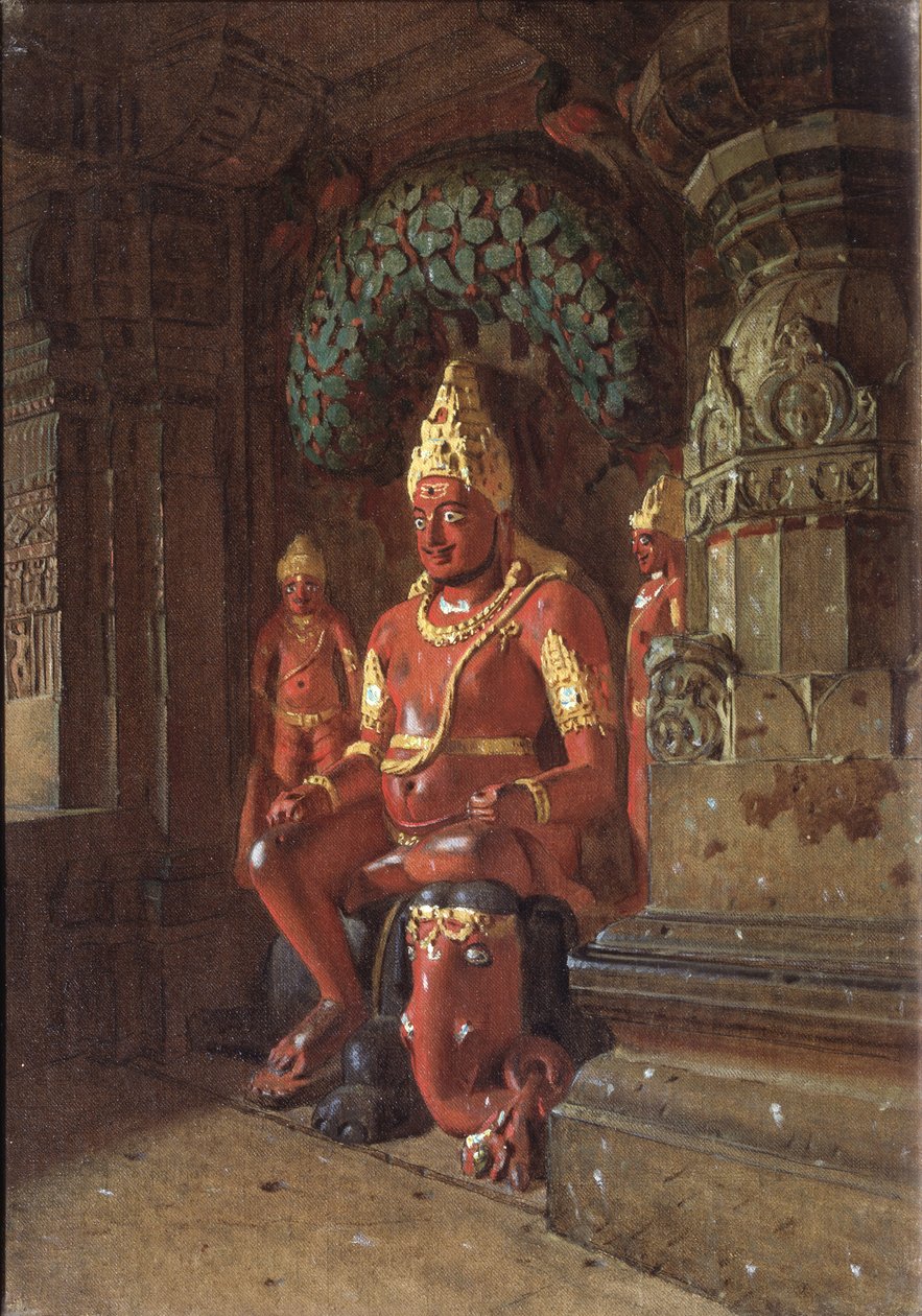 En Vishnu-statue i Indra-tempelet, 1874 av Vasili Vasilievich Vereshchagin