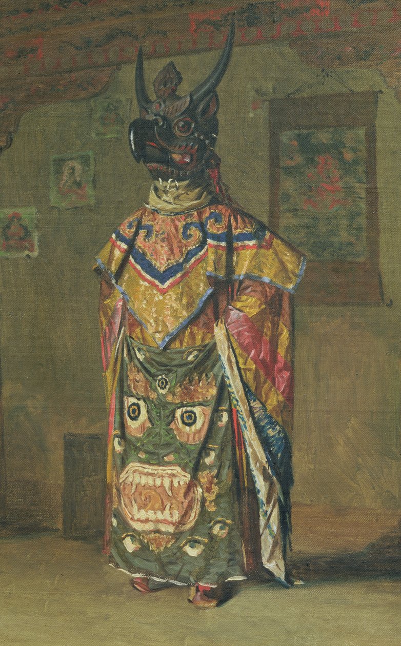 Buddhistiske Lama under høytiden i Pemionchi-klosteret, 1874-76 av Vasili Vasilievich Vereshchagin