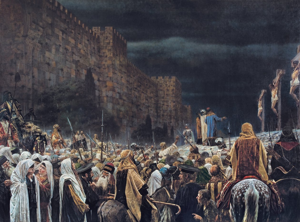 Korsfestelse av romerne, 1887 av Vasili Vasilievich Vereshchagin