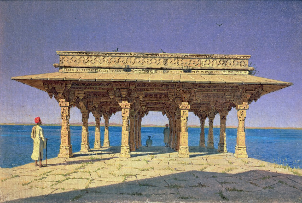 Kveld ved innsjøen av Vasili Vasilievich Vereshchagin
