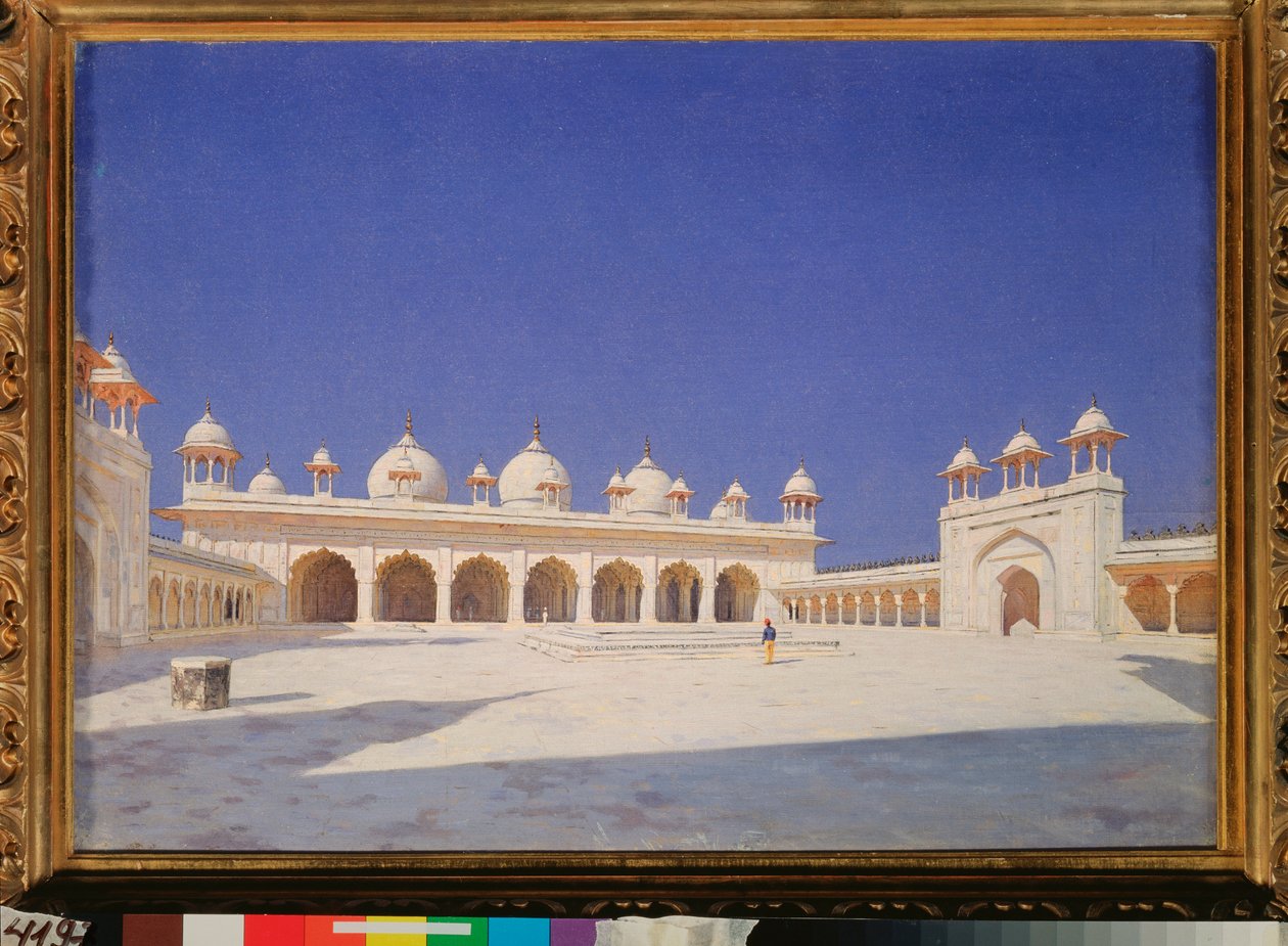 Perlemoskeen i Red Fort of Agra i India - Maleri av Vasili Vasilyevich Vereshchagin (Vassili Vereshchagin) (1842-1904), olje på lerret av Vasili Vasilievich Vereshchagin