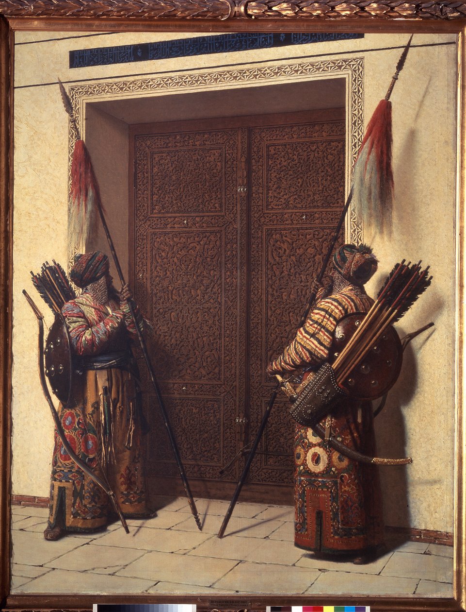 The Doors of Tamerlane (To krigere stasjonert ved porten til palasset til Timur Lang eller Timour den lamme eller den store av Vasili Vasilievich Vereshchagin