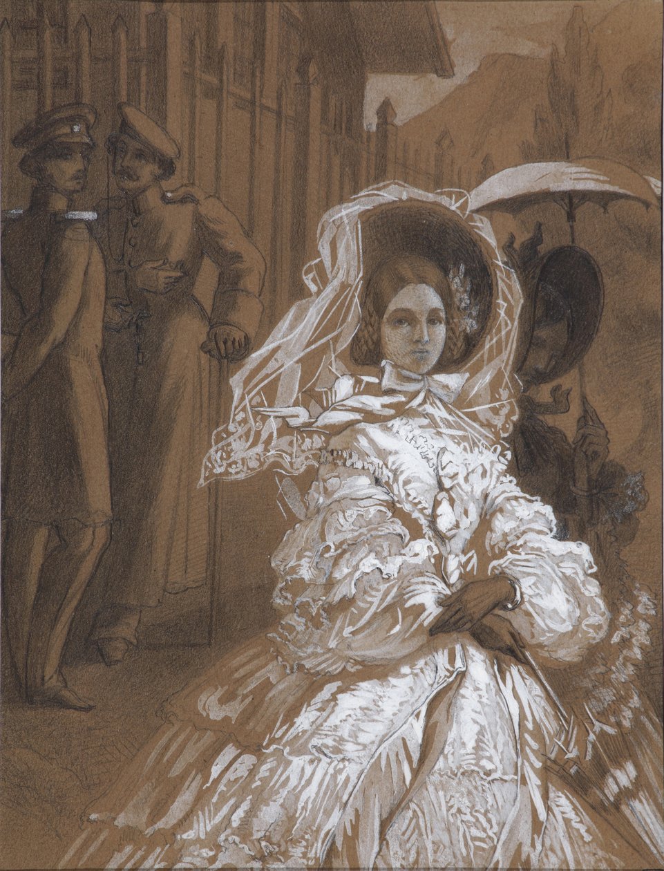 Prinsesse Mary. Illustrasjon til romanen A Hero of Our Time av Mikhail Lermontov, 1862 av Vasili Vasilievich Vereshchagin