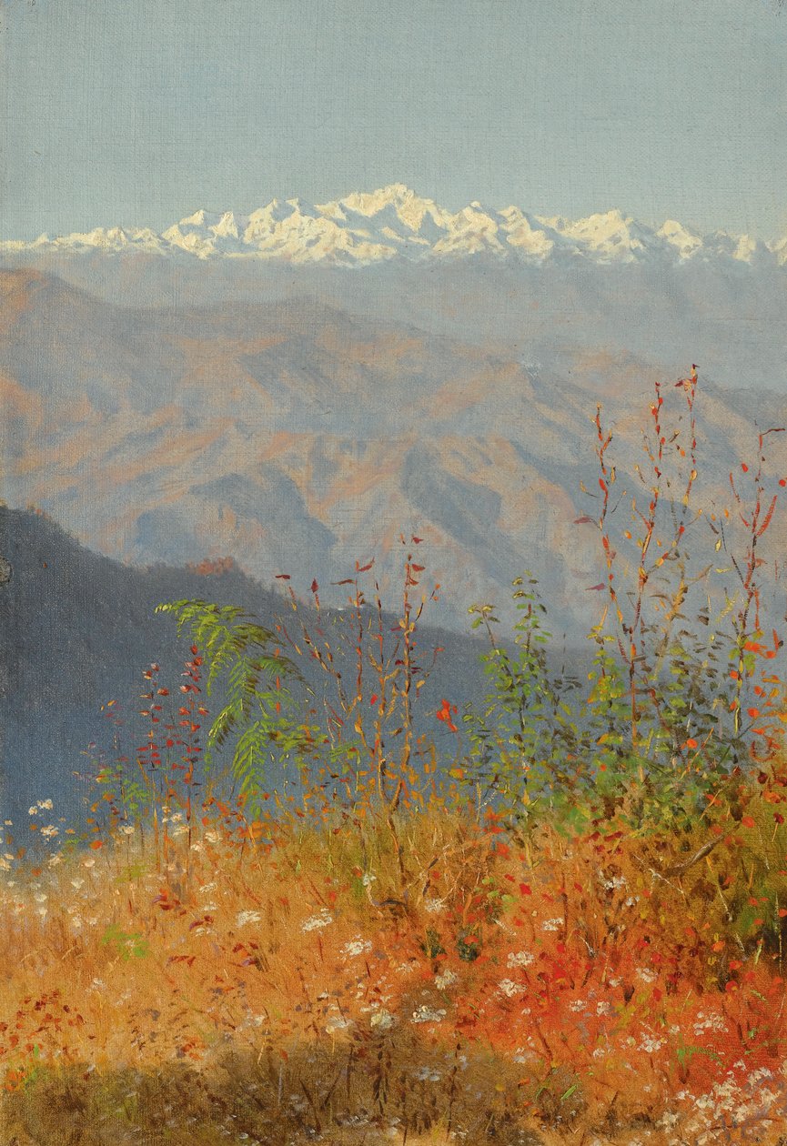 Solnedgang i Himalaya av Vasili Vasilievich Vereshchagin
