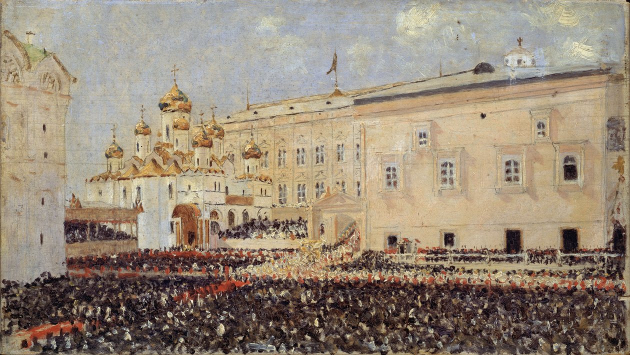 Kroningen av keiser Alexander III i Kreml i Moskva 15. mai 1883, 1883 av Vasili Vasilievich Vereshchagin