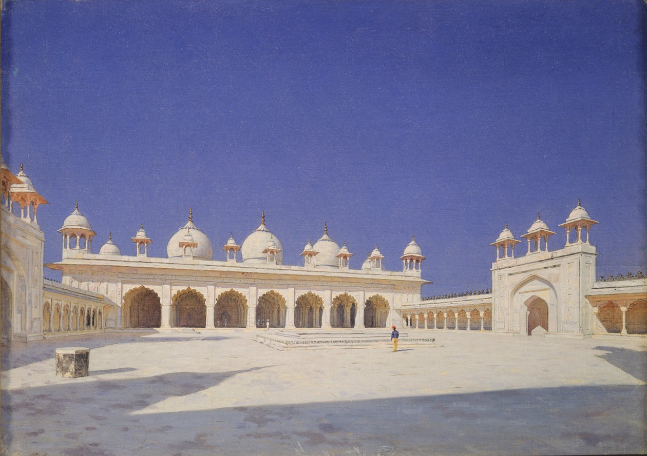 Perlemoskeen Moti Masjid i Red Fort of Agra, 1874-1876 av Vasili Vasilievich Vereshchagin