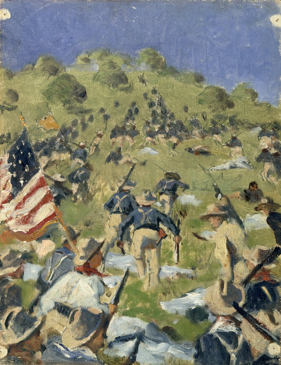 Theodore Roosevelt tar Saint-Juan Heights av Vasili Vasilievich Vereshchagin