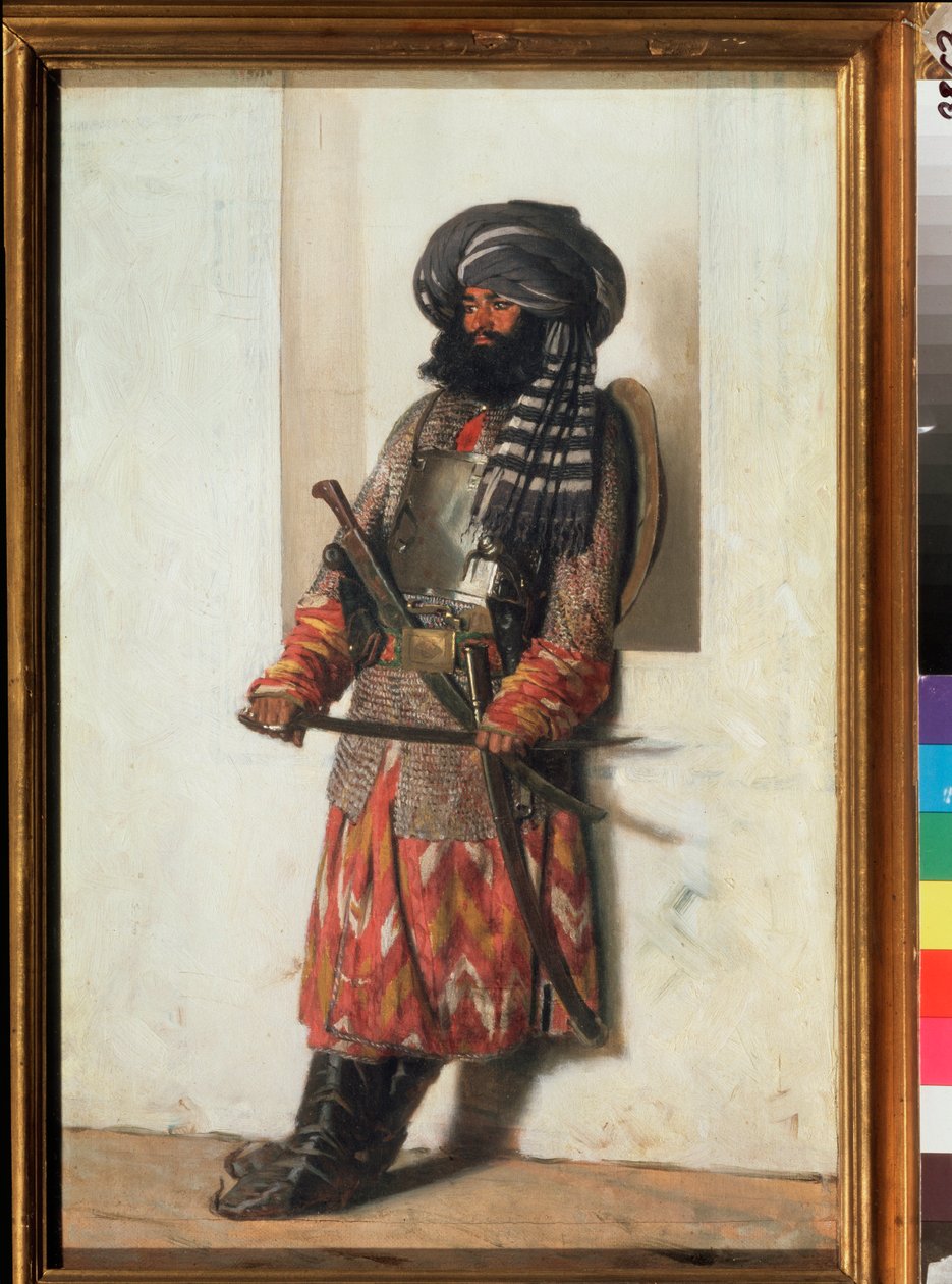 Un afghan (An Afghan) - Maleri av Vasili Vasilyevich Vereshchagin (Vassili Vereshchagin) (1842-1904), olje på lerret av Vasili Vasilievich Vereshchagin