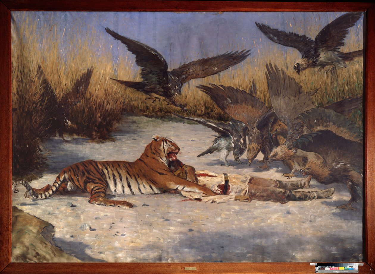 A Man-eater - Maleri av Vasili Vasilyevich Vereshchagin (Vassili Vereshchagin) (1842-1904), olje på lerret, rundt 1870-1880, russisk kunst 1800-tallet - Regionalt W Wereshchagin Art Museum, Mykolaiv (Ukraina) av Vasili Vasilievich Vereshchagin