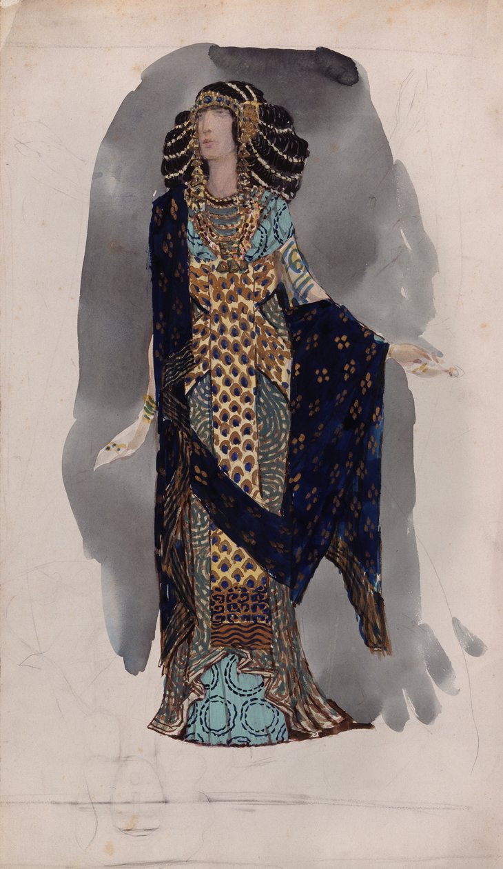 Kostymedesign fra Series Oriental dansere, 1900-tallet av Vasili Vasilyevich Vladimirov