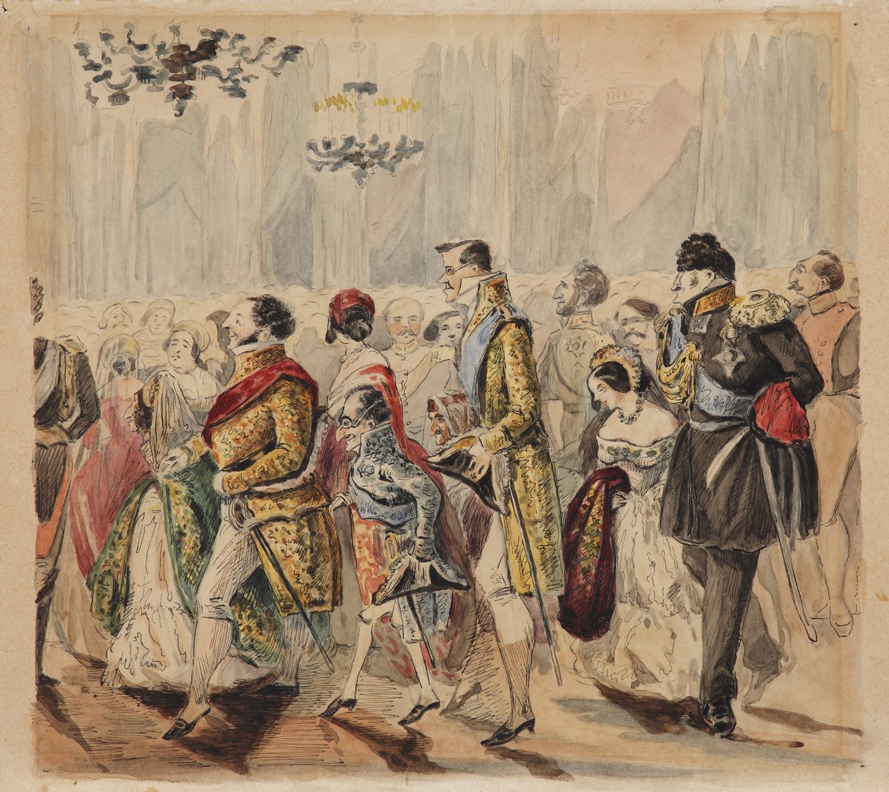 High Society Ball, første kvartal av 1800-tallet av Vasili Venediktovich Baranov