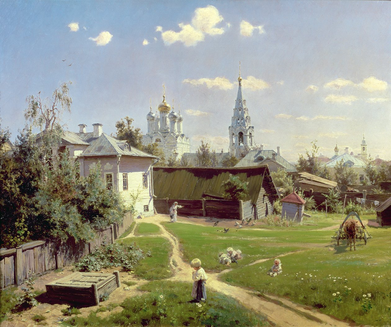 Et lite hage i Moskva, 1878 av Vasilij Dmitrievich Polenov