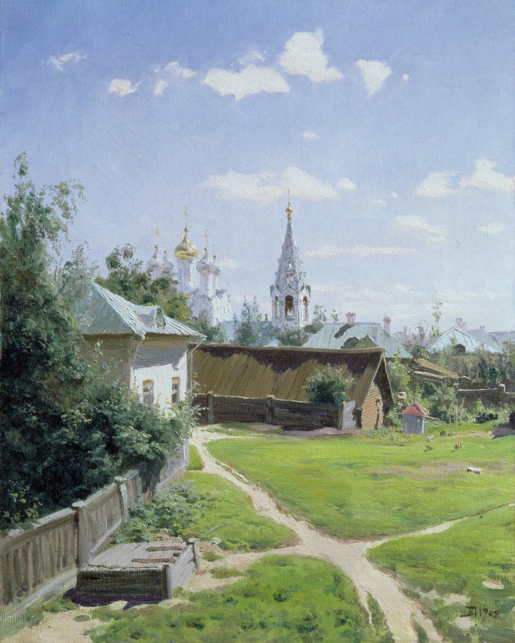 Moskva-gårdsplassen, 1902 av Vasilij Dmitrievich Polenov