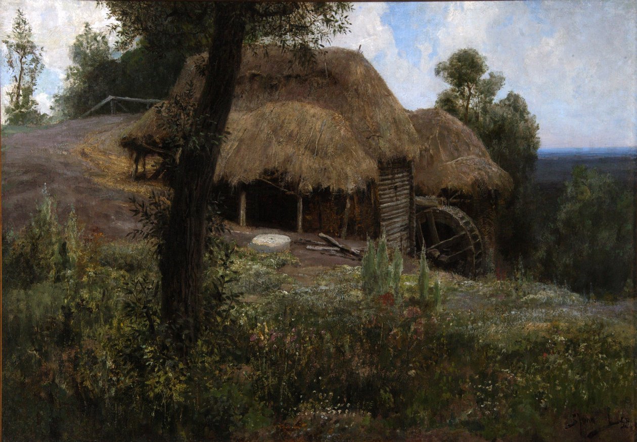 Gammel mølle, 1893 av Vasilij Dmitrievich Polenov