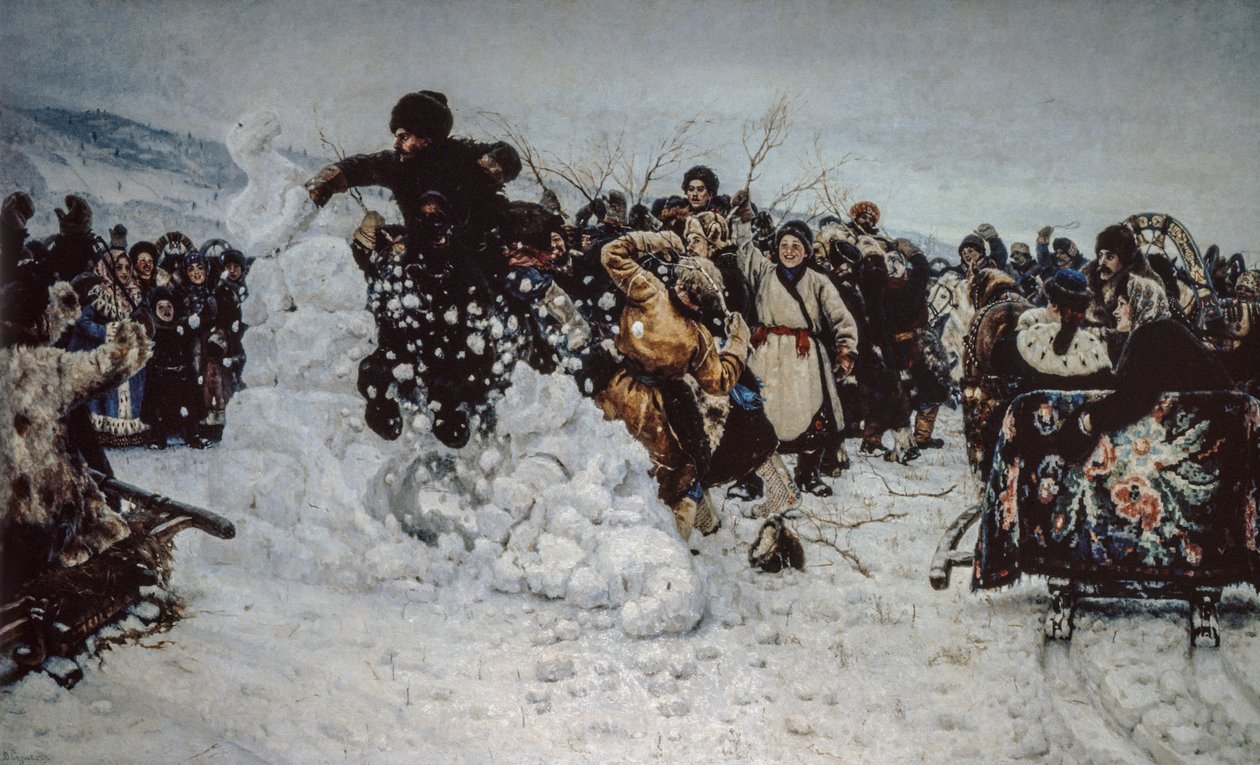 Snøstorm på festningen av Vasilij Ivanovic Surikov