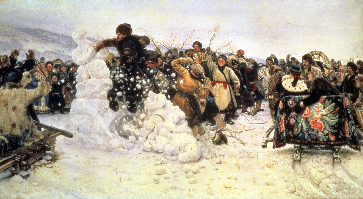 Fangsten av snøfestningen, 1891 av Vasilij Ivanovic Surikov