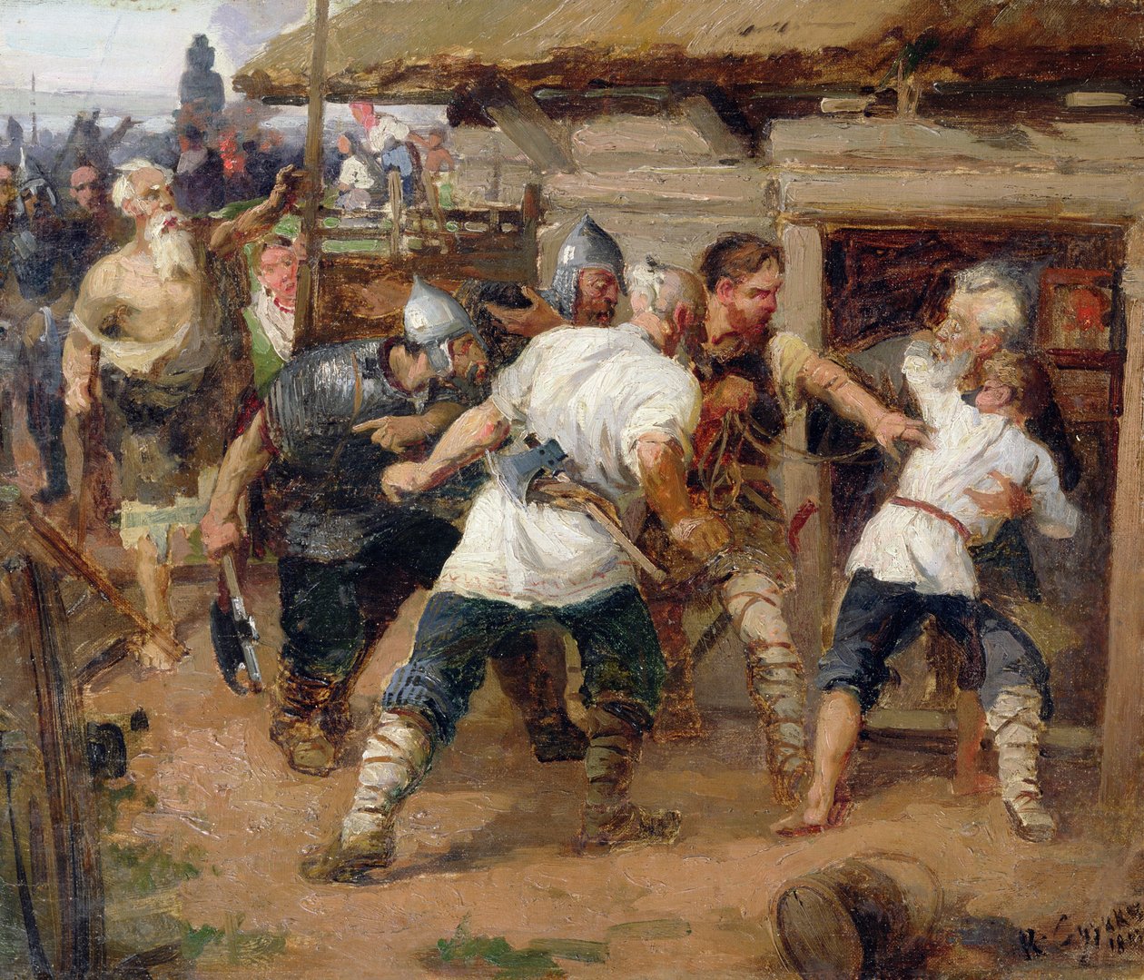Hedningene drepte de første kristne i Kievan Rus av Vasilij Ivanovic Surikov