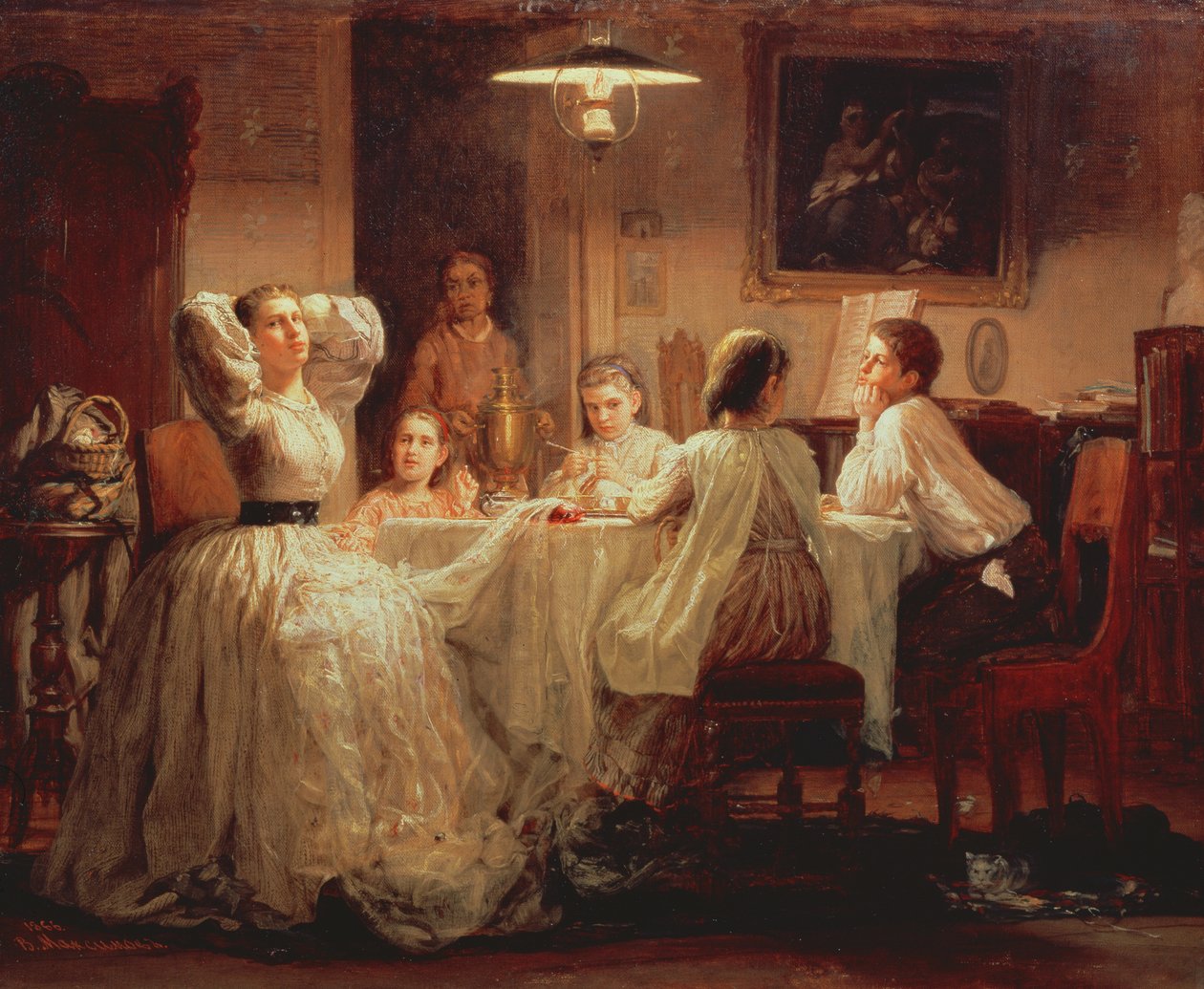 Sying av medgiften, 1866 av Vasily Maximov