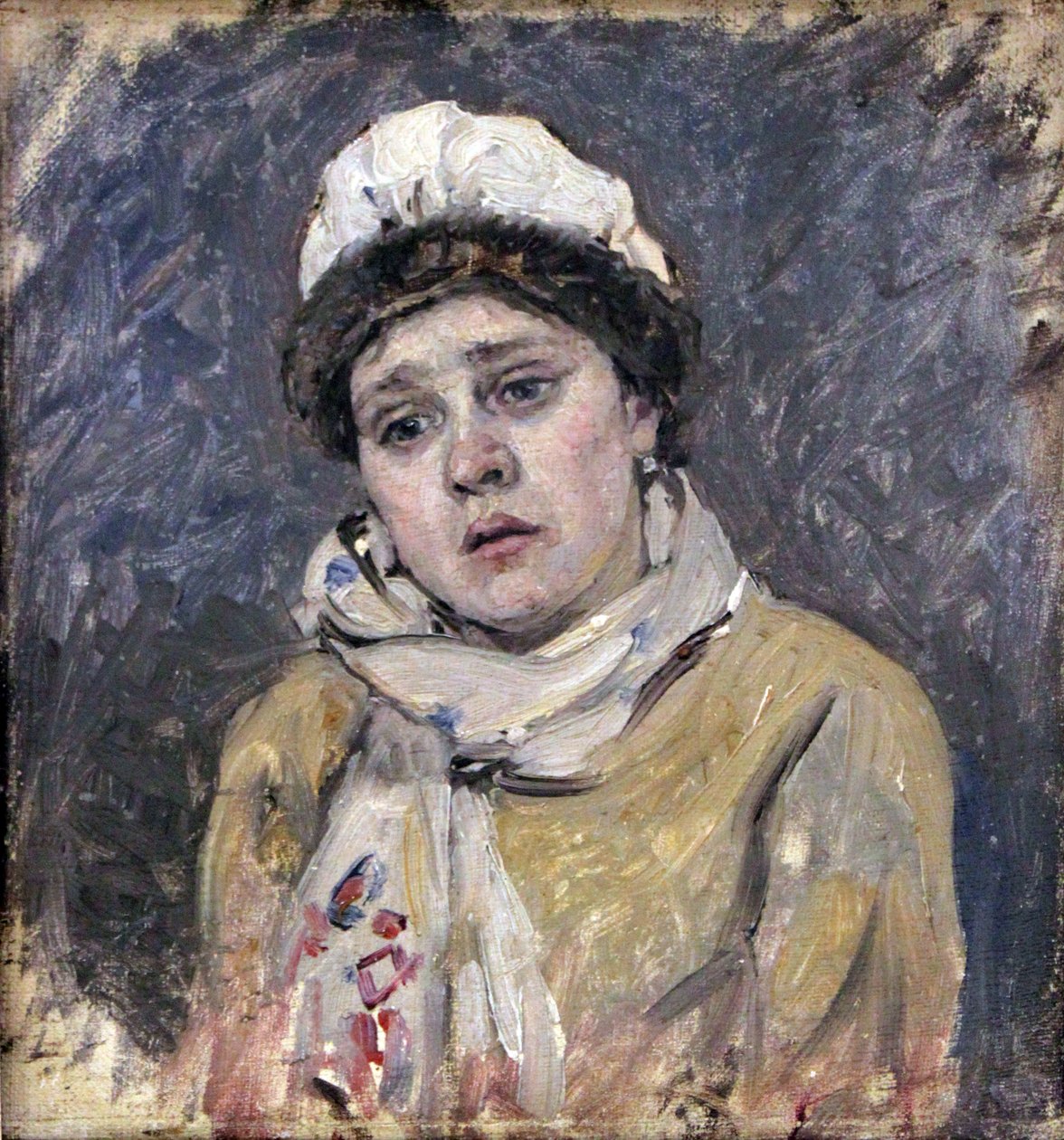 Kone til den skjeggete bueskytteren Etude for bildemorgenen for henrettelsen av Strelitz, 1881n av Vasilij Ivanovic Surikov