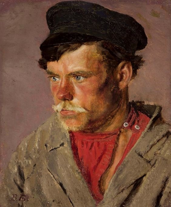 Portrett av en bonde. av Vasili Vasilievich Vereshchagin