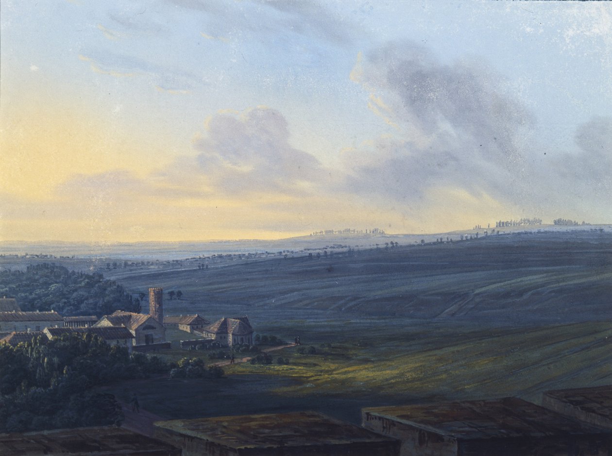 Utsikt over Tsarskoye Selo fra Det hvite tårnet, etter 1826 av Vasily Andreyevich Zhukovsky