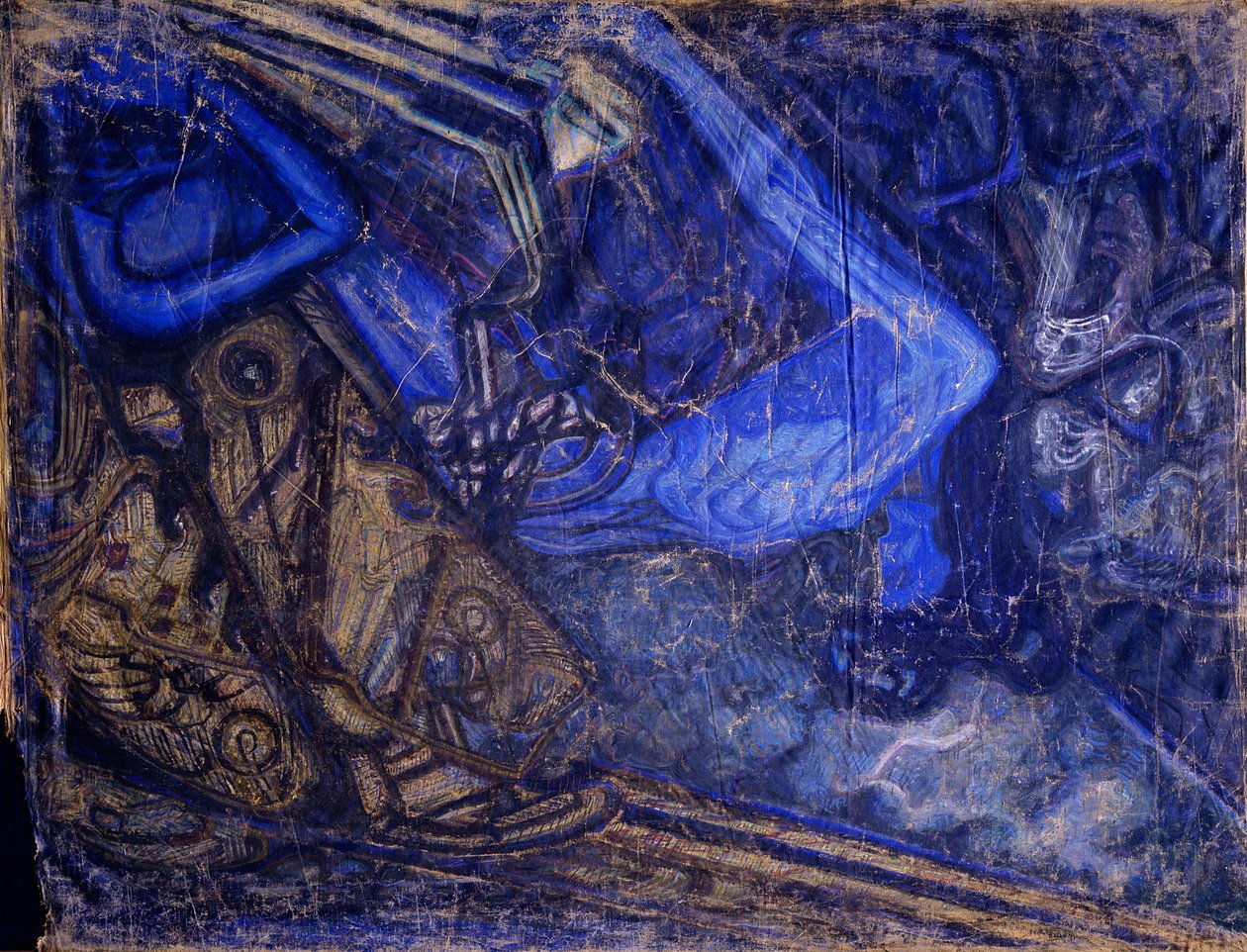 Sørge over Michail Vrubels død, 1910-1911 av Vasily Ivanovich Denisov