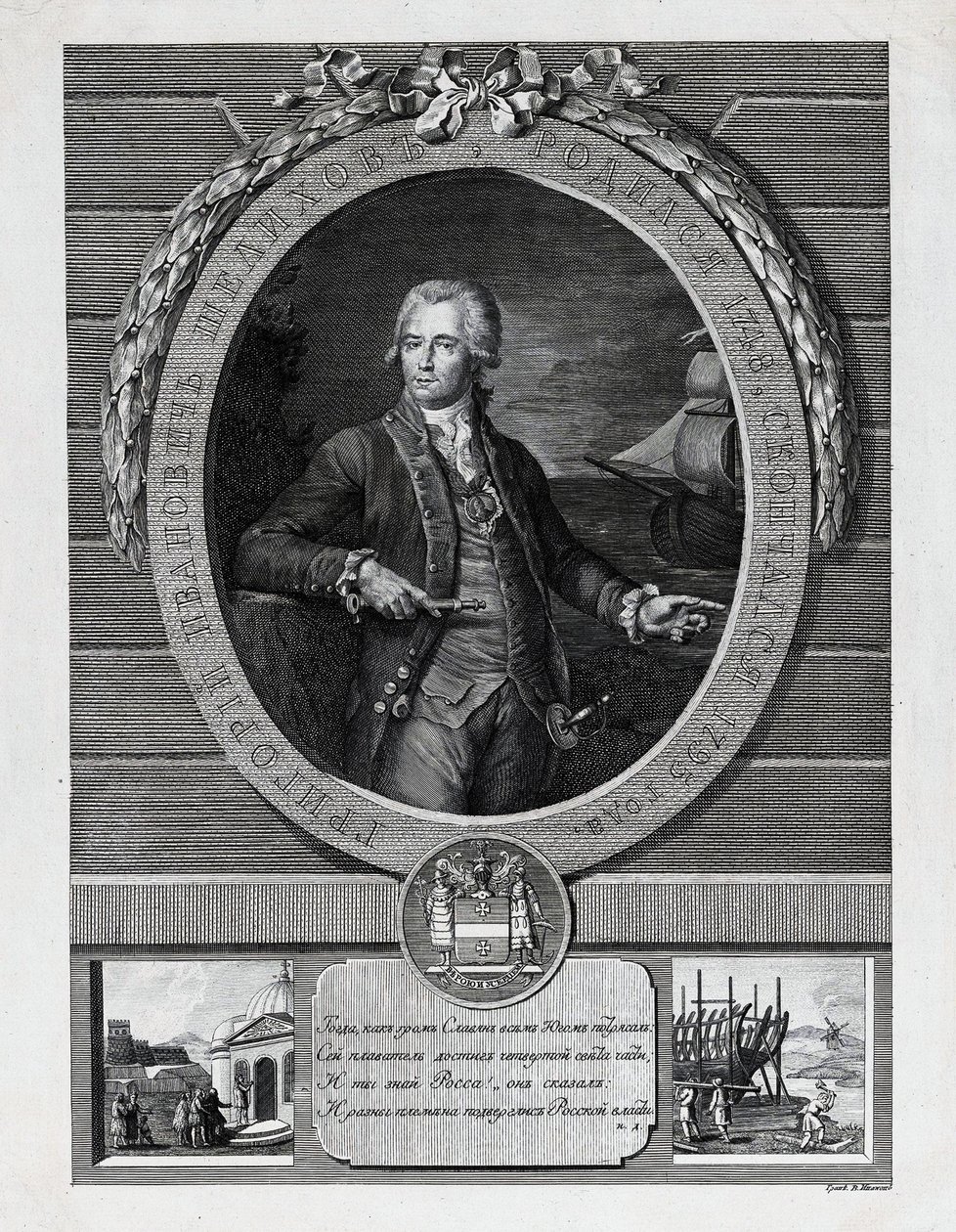 Grigory Ivanovich Shelikhov 1747-1795, sent på 1700-tallet. av Vasily Ivanovich Ivanov